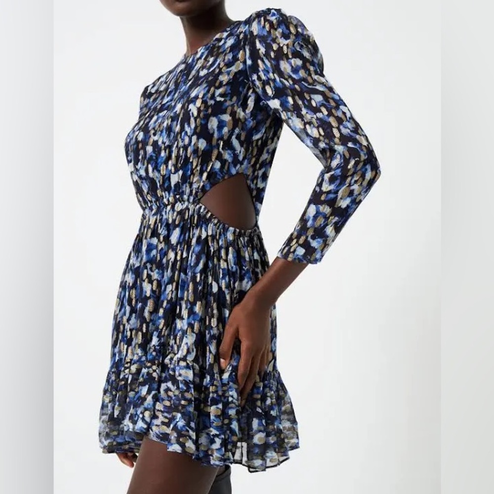 French Connection Dress Blue and Gold